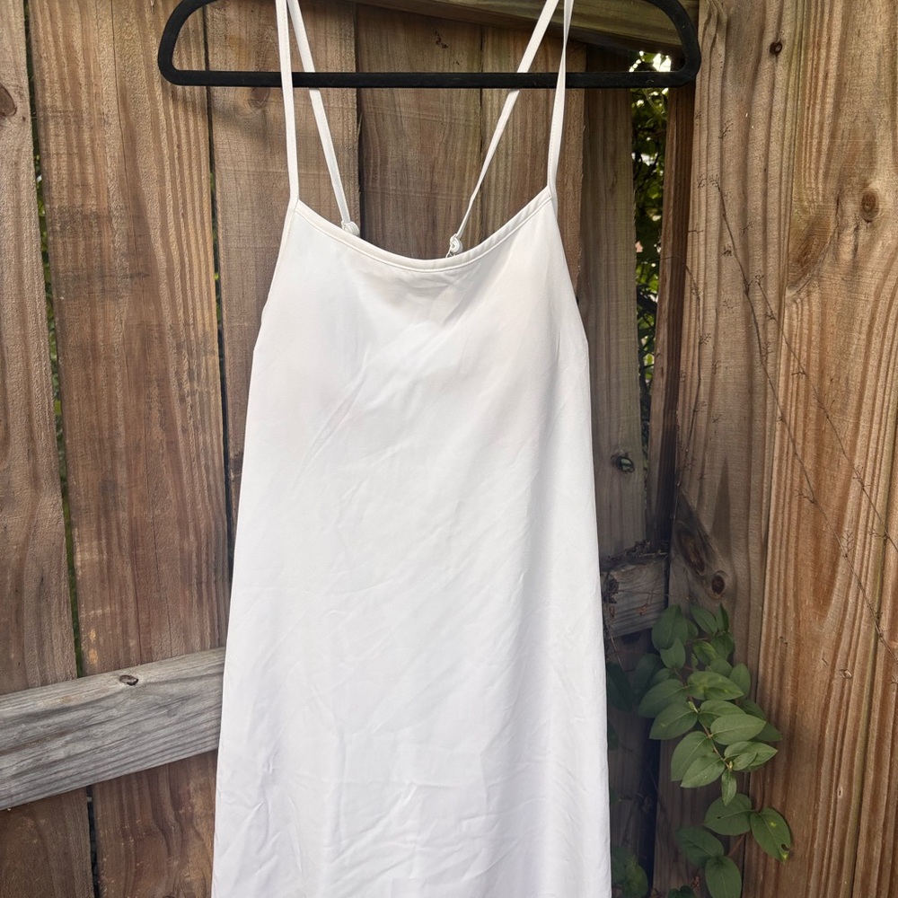 ZELOS white dress with built in shorts